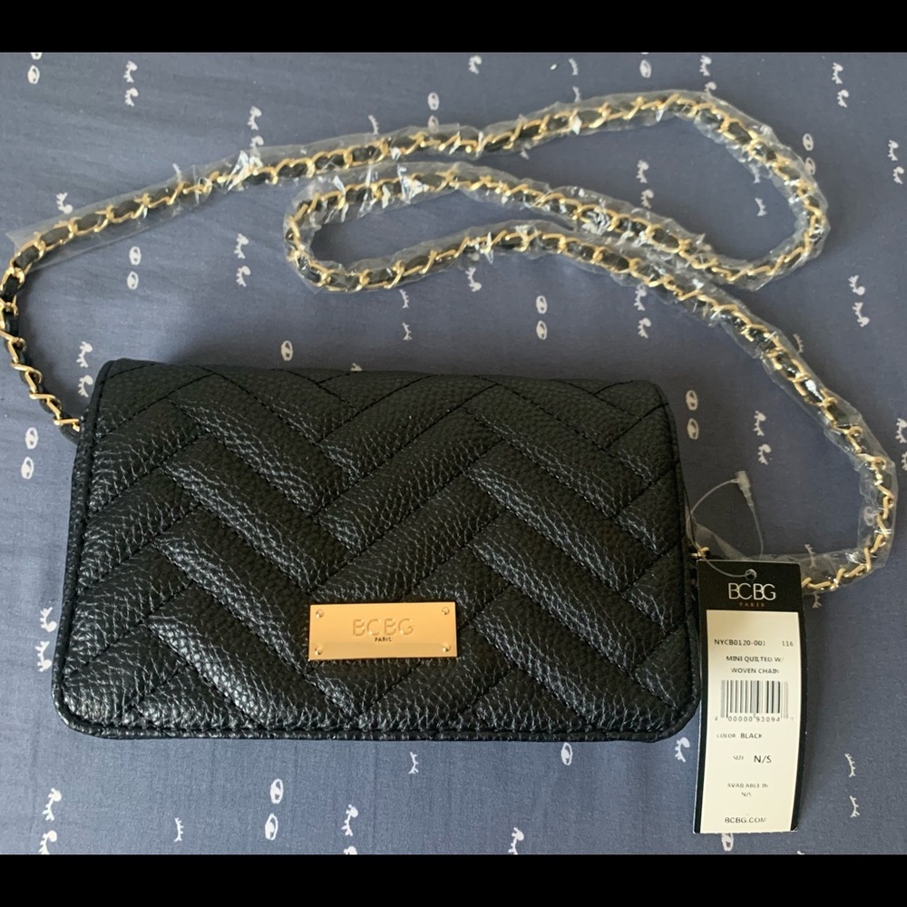 BCBG Paris Quilted Crossbody with removable strap
